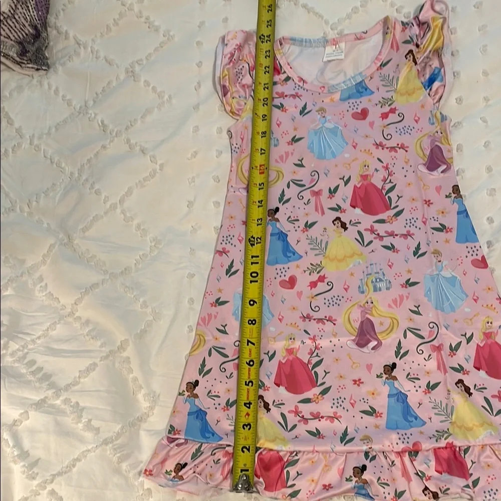 Disney Princess Pink and Blue Nightgown Pajamas with Cinderella belle and more